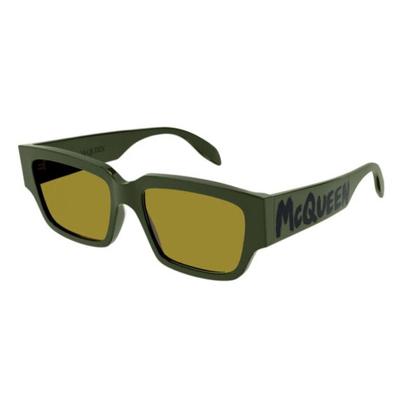 NWT ALEXANDER MCQUEEN SUNGLASSES UNISEX GREEN SQUARE EYEWEAR display picture 1